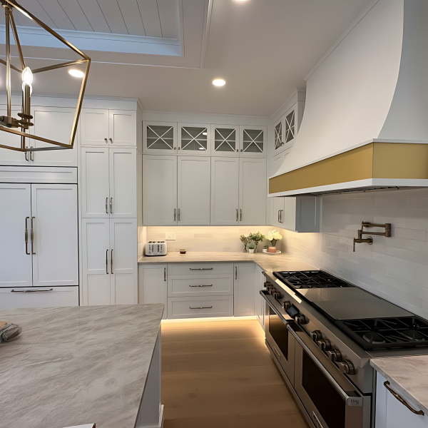 Custom White Shaker Kitchen Cabinets – Full Kitchen Suite