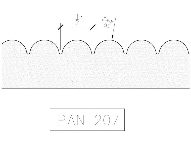 Panal Pan Half-Round Fluted Wall Panel PAN 207 | Scalloped | Corint