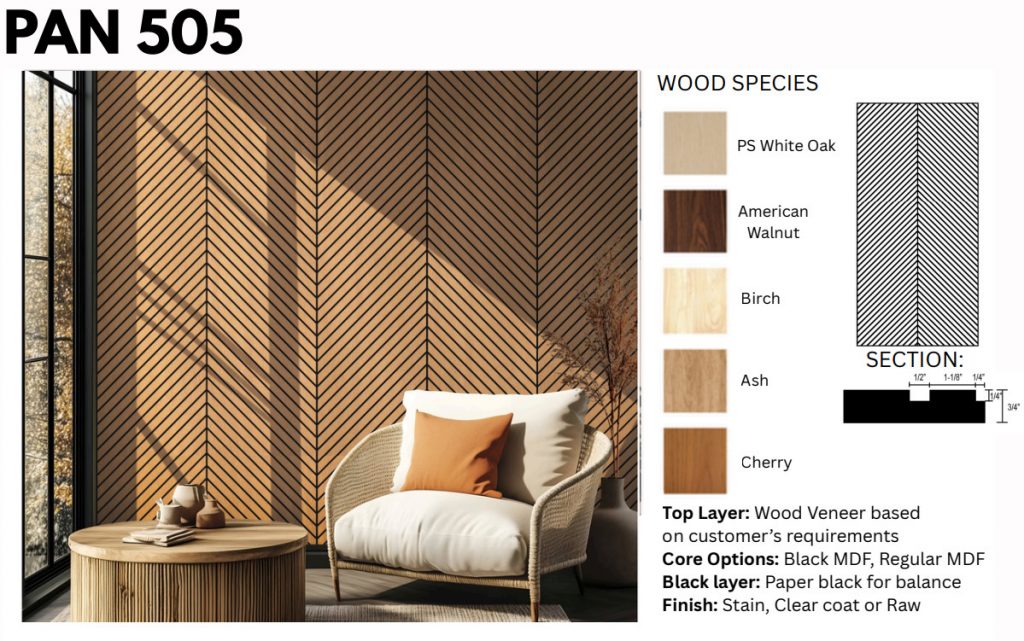 Wall panel PAN 505 | Corint CNC Woodworking and Panels