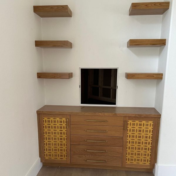 Custom Lattice Cabinet