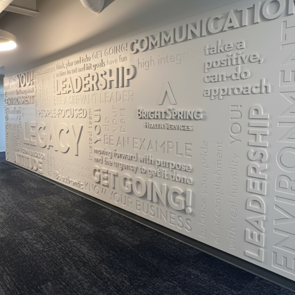 3D art Word Cloud, wall decoration - Dimensional Signage 10